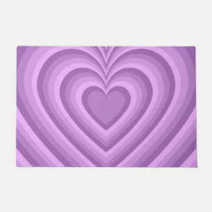 Paillasson Motif d'amour du coeur hypnotique violet