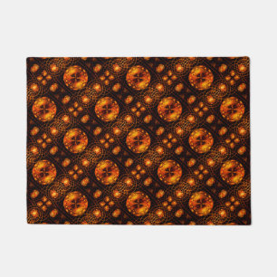 Paillasson Motif d'art abstrait élégant boho moderne or #507