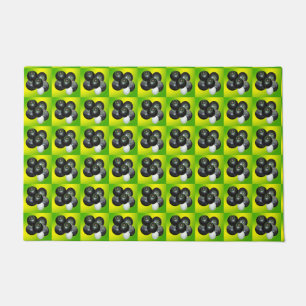 Paillasson Motif De Boules De Pelouse Vert Et Jaune,