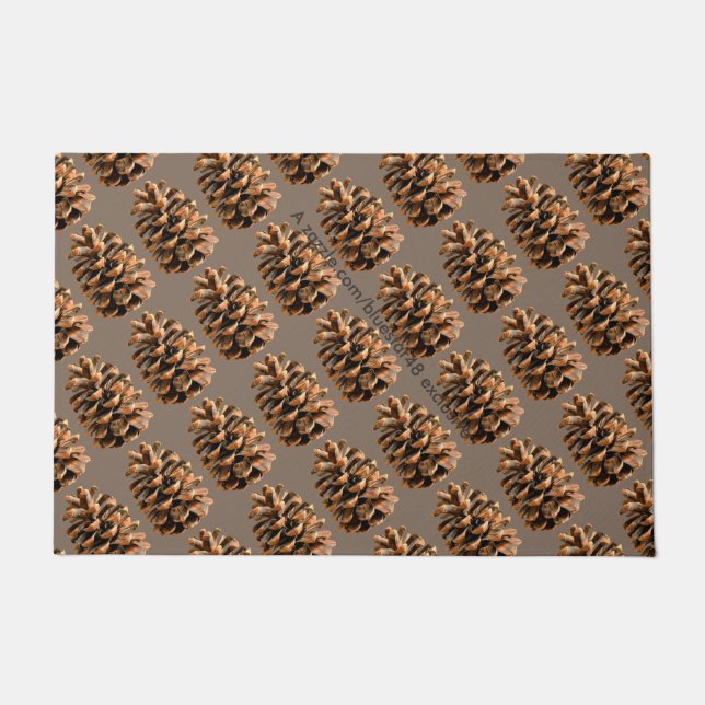 Paillasson Motif de cône de pin rustique (Devant)