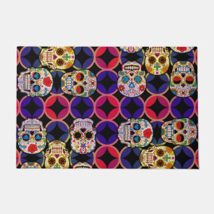 Paillasson Motif de crânes de sucre
