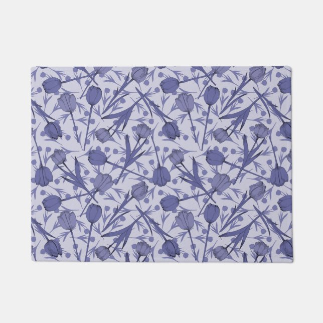 Paillasson Motif de fleur de tulipe de périphérie (Devant)