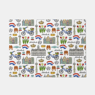 Paillasson Motif de griffonnage de Netherland