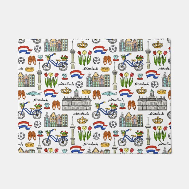 Paillasson Motif de griffonnage de Netherland (Devant)