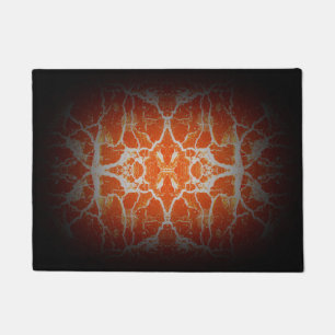Paillasson Motif de kaléidoscope orange