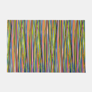 Paillasson Motif de ligne bohème indien abstrait  