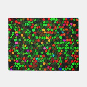 Paillasson Motif de mosaïque coloré multicolore