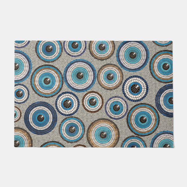 Paillasson Motif de mosaïque de l'oeil maléfique (Devant)