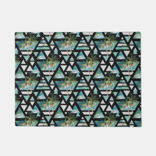 Paillasson Motif de palmes et vagues géométriques Abstraite