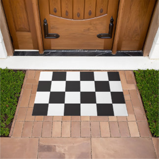 Paillasson Motif de tableau de bord noir et blanc