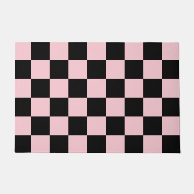 Paillasson Motif de tableau de bord noir rose (Devant)
