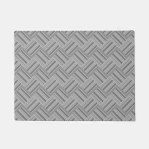 Paillasson Motif de tissage en diagonale rayures grises