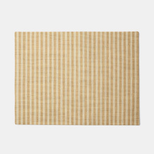 Paillasson Motif de tissu à rayures jaunes pâles filées