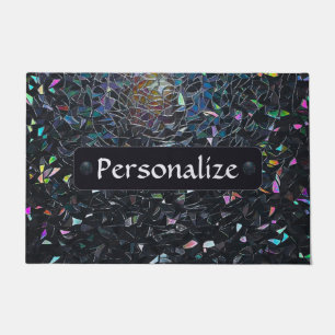 Paillasson Motif de verre teinté abstrait iridescent personna