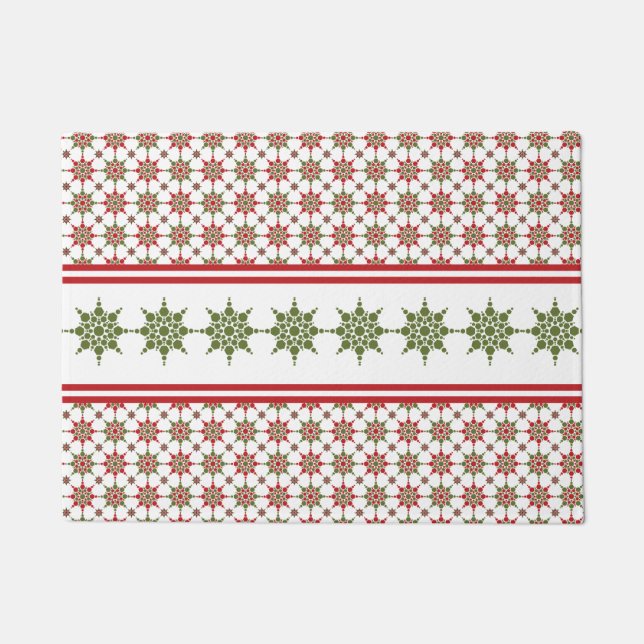Paillasson Motif d'hiver Snowflake Thème Fête Noël (Devant)