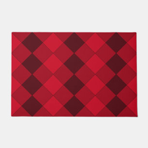 Paillasson Motif diamant élégant dans des nuances de gris rou