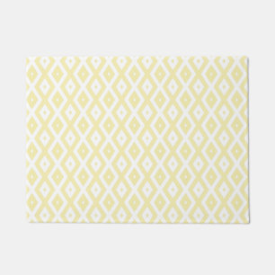 Paillasson Motif diamant jaune pâle et blanc