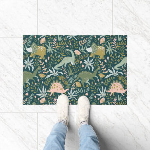 Paillasson Motif Dinosaur Vert