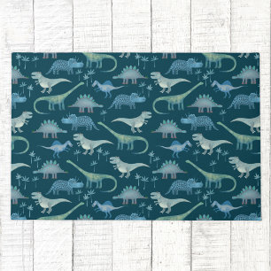 Paillasson Motif Dinosaure vert foncé