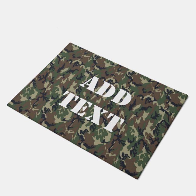Paillasson Motif du Camouflage vert Woodland (Incliné)