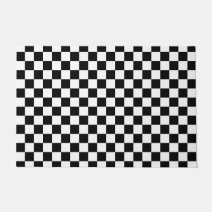 Paillasson motif du vérificateur blanc noir