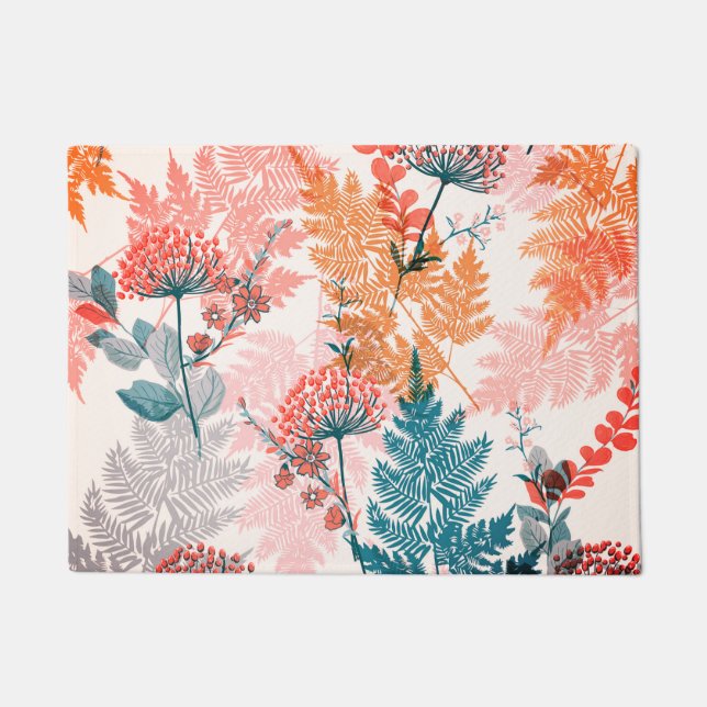 Paillasson Motif esthétique Floral sans couture (Devant)