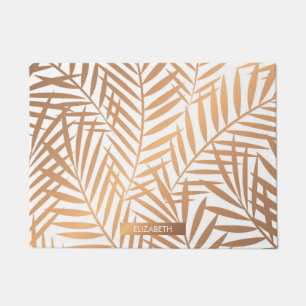 Paillasson Motif feuille de palmier d'or