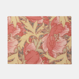 Paillasson Motif floral de Nouveau d'art de pavots de William