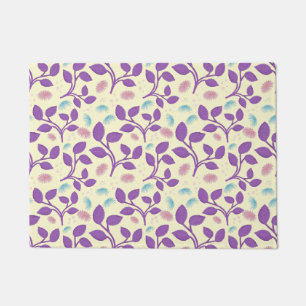 Paillasson Motif floral violet foncé Esthétique sans coutur