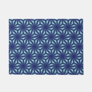 Paillasson Motif Fractale Bleu marine