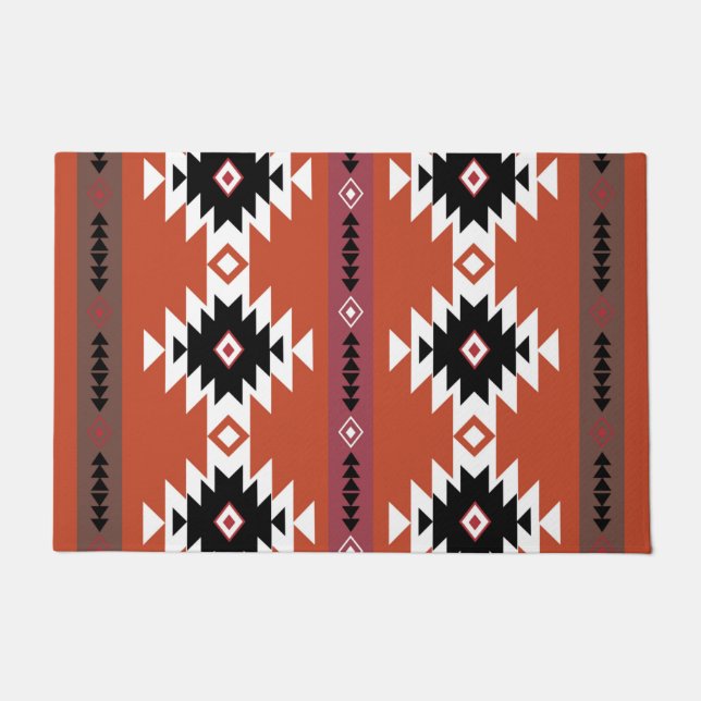 Paillasson Motif géométrique coloré Aztec (Devant)