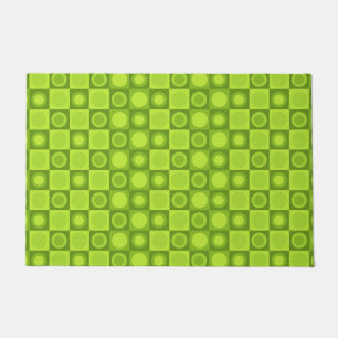 Paillasson Motif géométrique MCM rétro Chartreuse