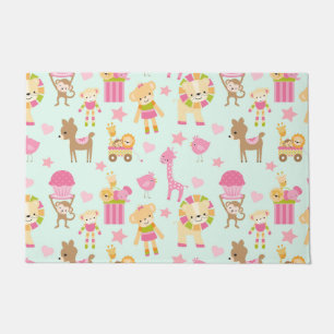 Paillasson Motif mignon avec Animaux et Jouets heureux