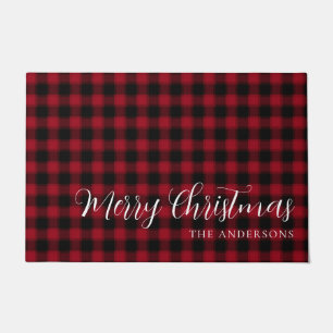 Paillasson Motif minimaliste rouge Joyeux Noël