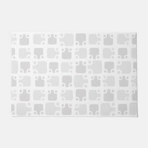 Paillasson Motif moderne du milieu du siècle blanc
