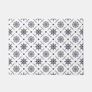 Paillasson Motif nautique avec volant et boussole