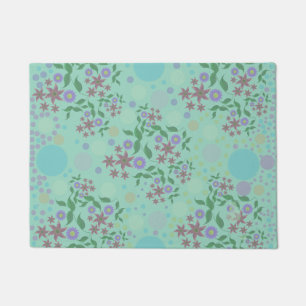 Paillasson Motif personnalisé de fleurs et de vignes confetti