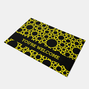 Paillasson motif pois noir + votre backgr. & idées