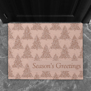 Paillasson Motif Posh Tree   Glam Rose Gold Blush Noël