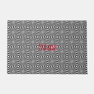 Paillasson Motif rayonnant noir blanc Thunder_Cove