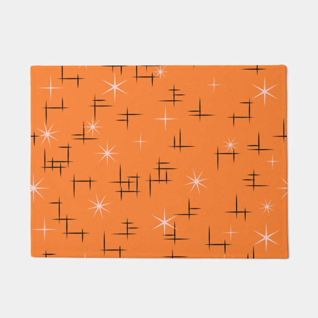 Paillasson Motif rétro Arrière - plan d'Orange (Devant)