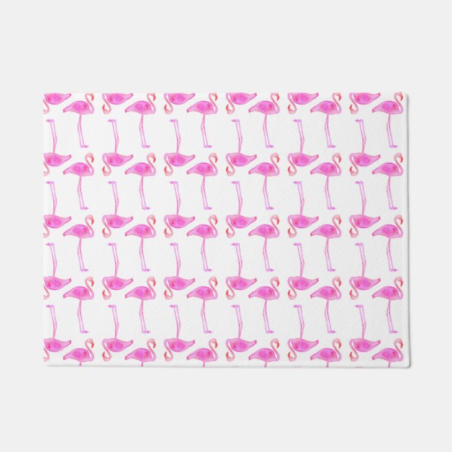 Paillasson Motif rose de Flamant rose (Devant)