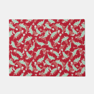 Paillasson Motif rouge et vert - Koi Fish
