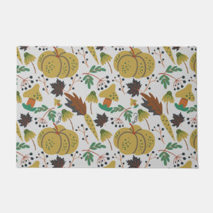 Paillasson Motif sans couture de citrouilles tropicaux et car
