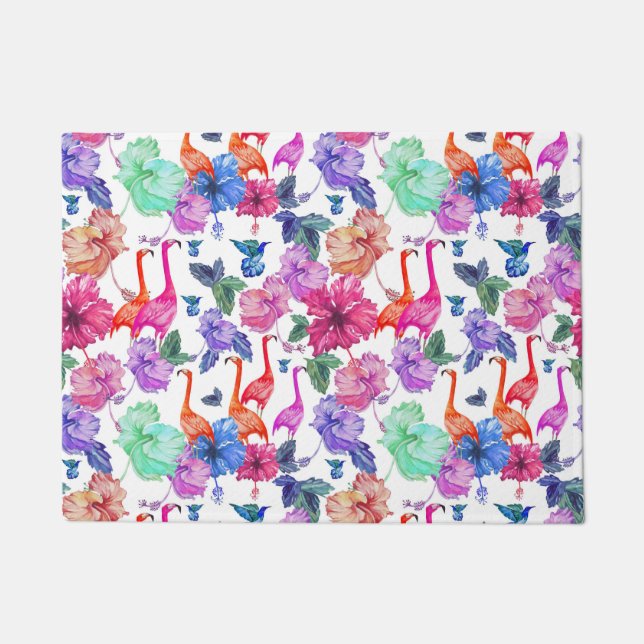 Paillasson Motif tropical d'aquarelle (Devant)