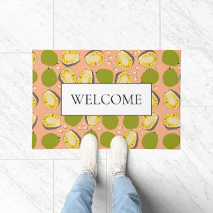 Paillasson Motif Tropical Summer Jackfruit - Bienvenue