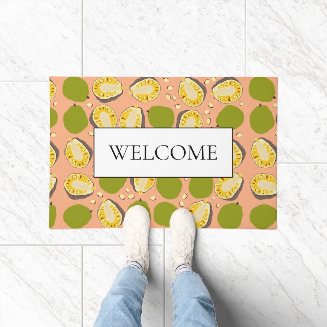 Paillasson Motif Tropical Summer Jackfruit - Bienvenue (Intérieur)