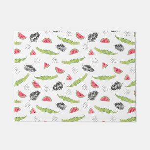 Paillasson Motif Tropical Watermelon & Crocodile