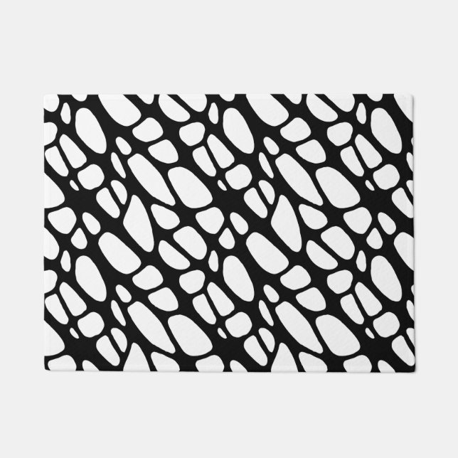 Paillasson Motif Web gothique noir et blanc (Devant)