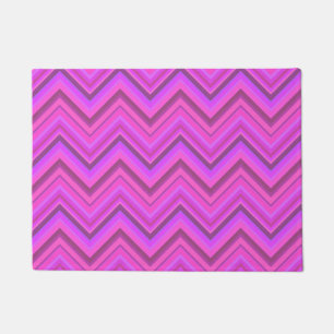 Paillasson Motif zigzag à rayures roses